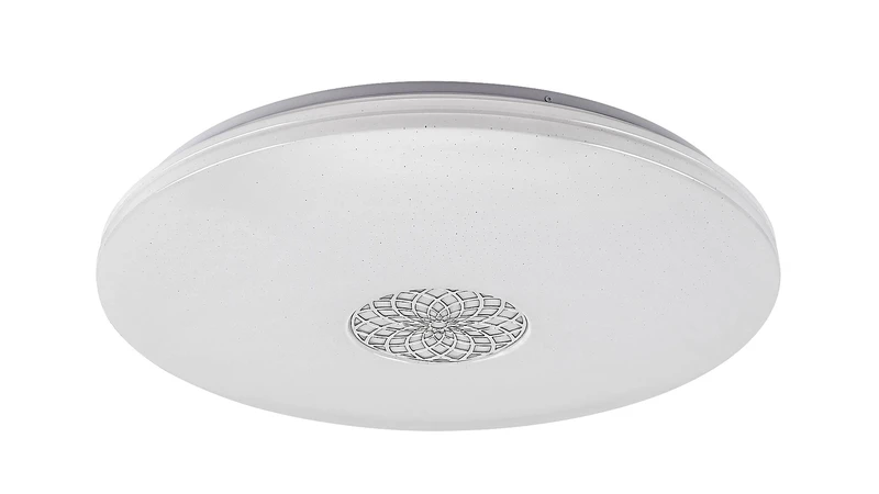 Ophelia – LED Smart ceiling light in chrome/white, Ø600mm, 40W, 3000-6500K, RGB, WiFi