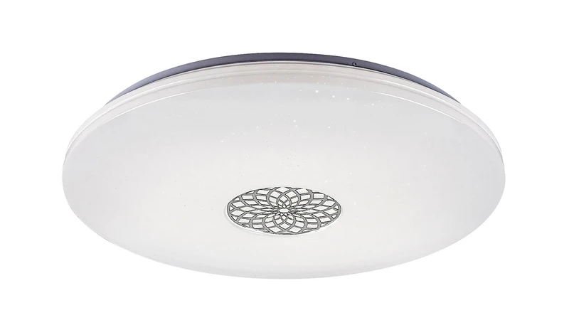Smart Lighting Ophelia – LED Smart ceiling light in chrome/white, Ø600mm, 40W, 3000-6500K, RGB, WiFi