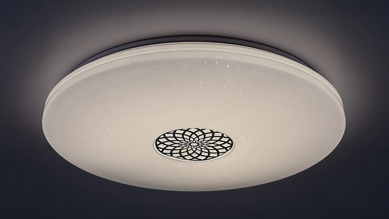 Ophelia – LED Smart ceiling light in chrome/white, Ø600mm, 40W, 3000-6500K, RGB, WiFi