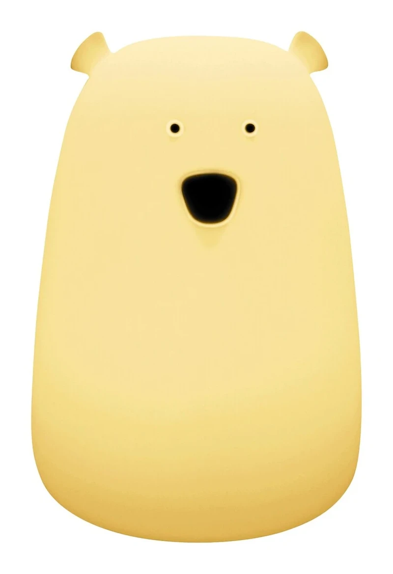 Children's Lighting Baloo – children's LED night lamp teddy bear in white silicone, Ø111mm, 0.4W, 3000K, RGB