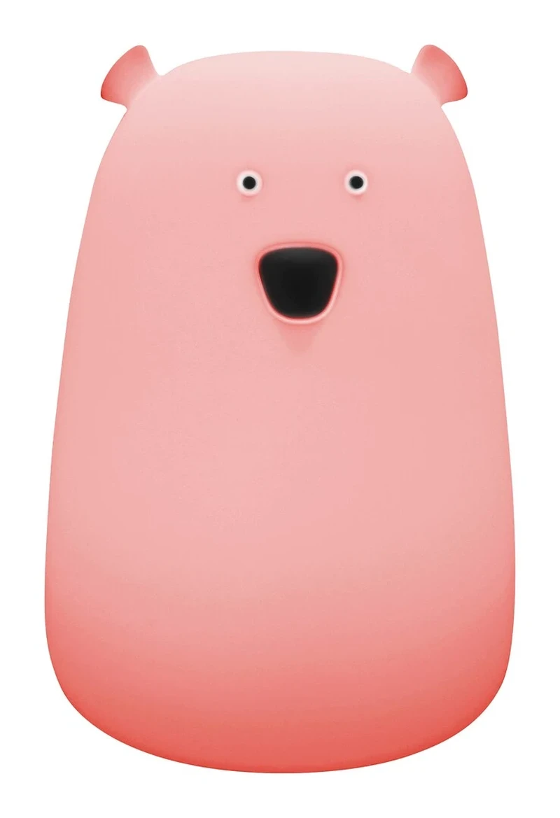 Baloo – children's LED night lamp teddy bear in white silicone, Ø111mm, 0.4W, 3000K, RGB
