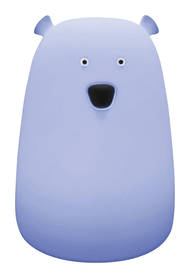 Baloo – children's LED night lamp teddy bear in white silicone, Ø111mm, 0.4W, 3000K, RGB