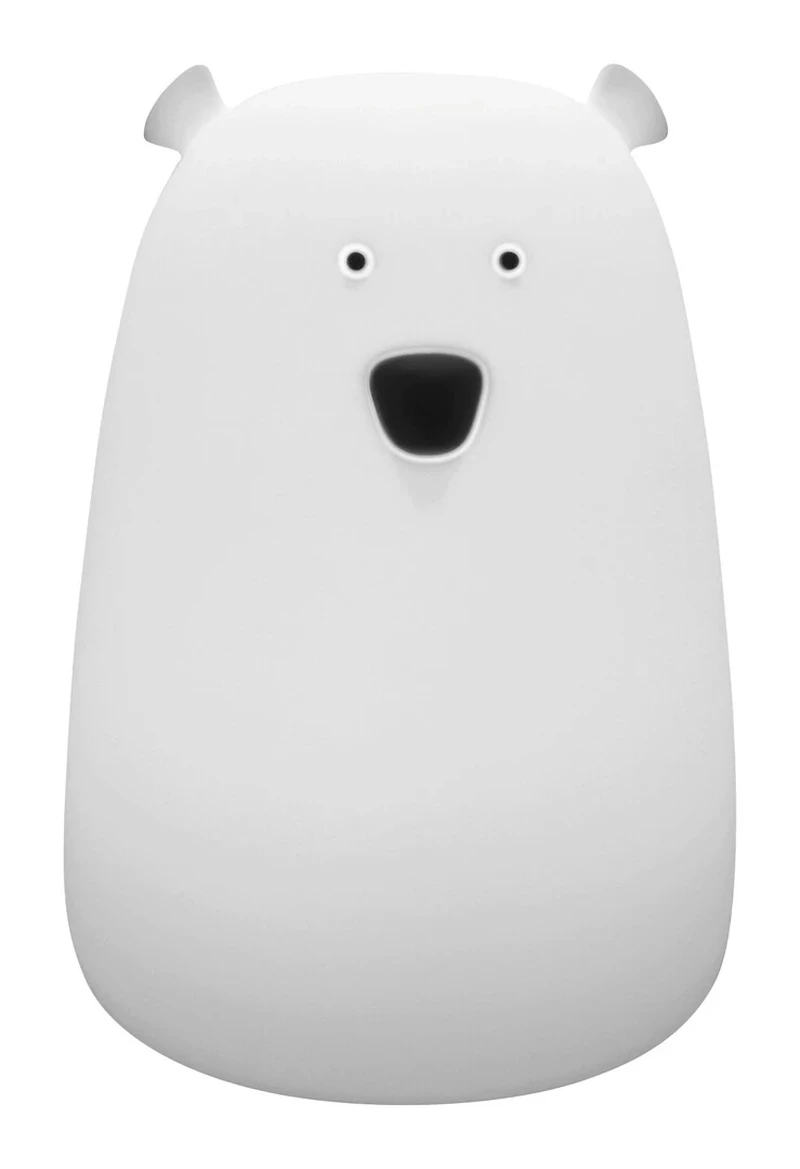 Baloo – children's LED night lamp teddy bear in white silicone, Ø111mm, 0.4W, 3000K, RGB
