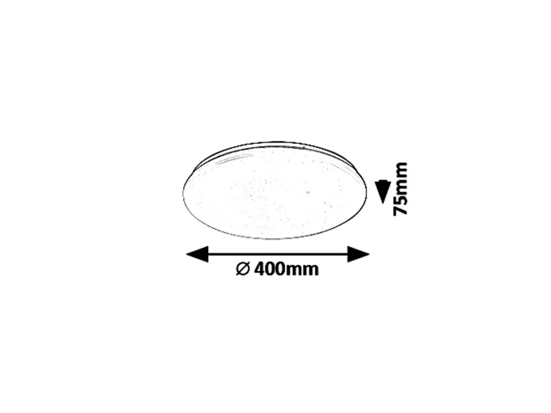 Danny – LED ceiling light in white, Ø400mm, 36W, 3000-6500K, dimmable with remote