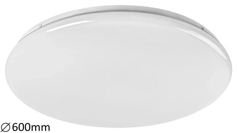 Danny – LED ceiling light in white, Ø600mm, 60W, 3000-6500K, dimmable with remote