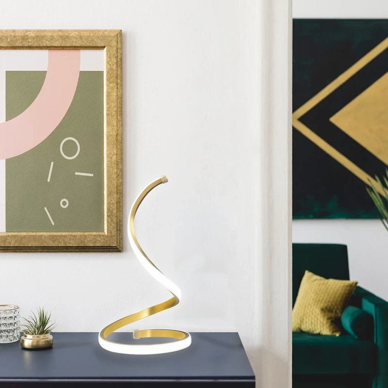 Anais – LED decorative table lamp in gold, Ø195mm, 4.8W, 4000K