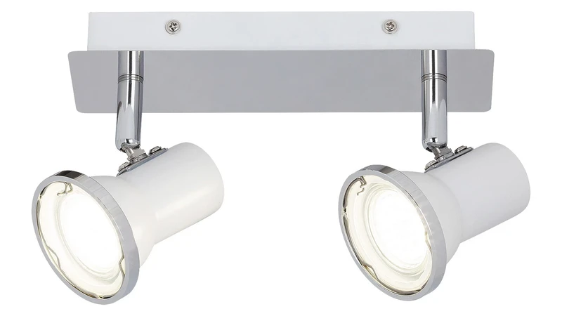 Осветление за баня Steve – LED осветление за баня в бяло/хром, 240мм, 2×4.5W, 4000K, IP44