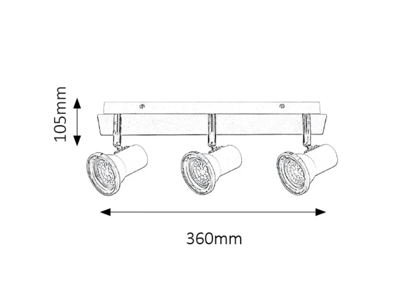 Steve – LED плафон за баня в бяло/хром, 360мм, 13.5W, 4000K, IP44