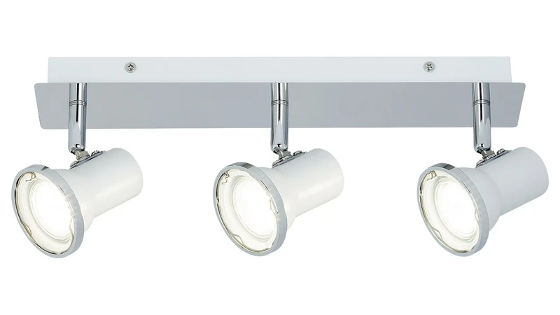 Осветление за баня Steve – LED плафон за баня в бяло/хром, 360мм, 13.5W, 4000K, IP44