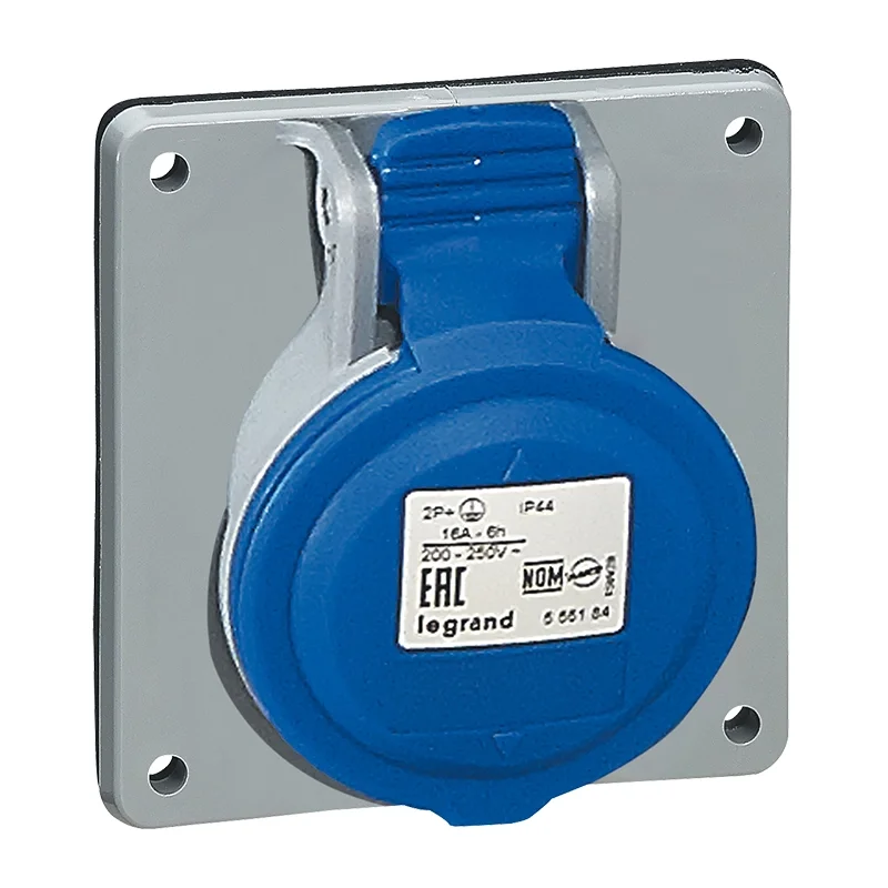 Socket panel mounting 2P+E 32A 250V IP44 - Legrand P17 Tempra Pro 555284