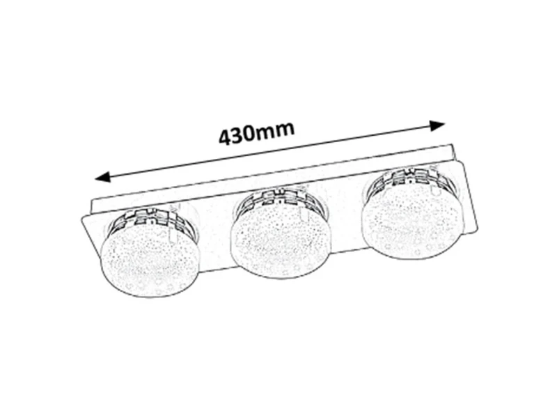 Hilary – LED spotlight in chrome with white ceiling lights, 430mm, 15W, 4000K