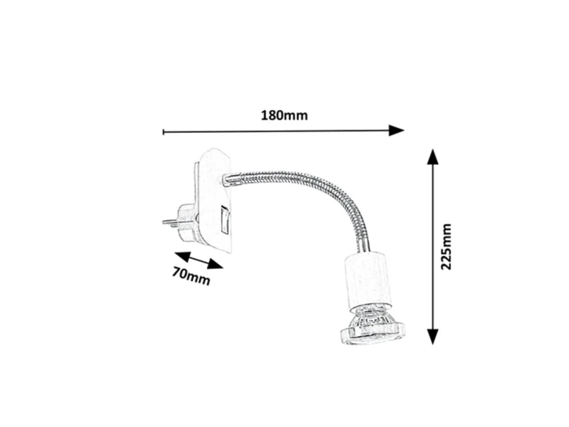 Dobra – LED spotlight in white, 70×245mm, 4.5W, 3000K, GU10