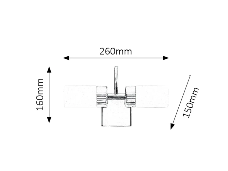 Betty – LED wall light for bathroom in chrome with opal glass, 260mm, 8W, 4000K, IP44