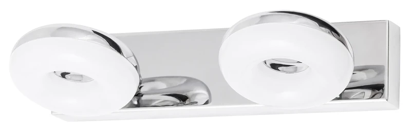 Beata – LED ceiling light for bathroom in chrome with white shade, 250mm, 10W, 4000K, IP44