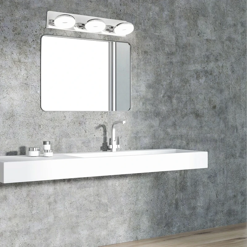 Beata – LED осветление за баня в хром с бели абажури, 385мм, 15W, 4000K