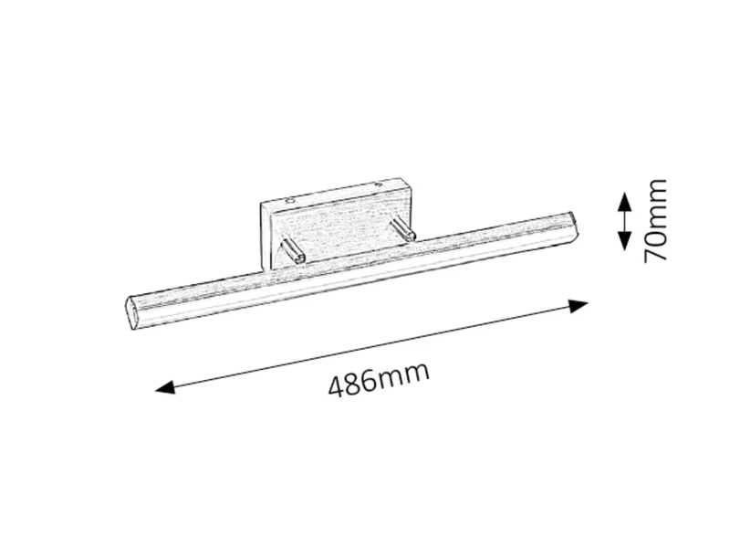 Silas – LED lamp for bathroom in bronze, 486mm, 12W, 4000K, IP44