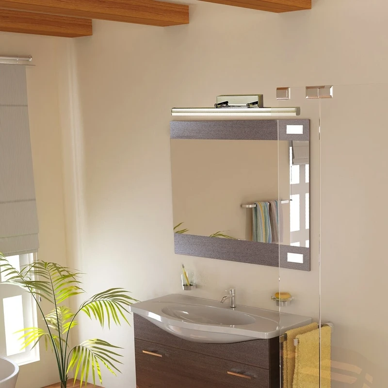 Silas – LED lamp for bathroom in bronze, 486mm, 12W, 4000K, IP44