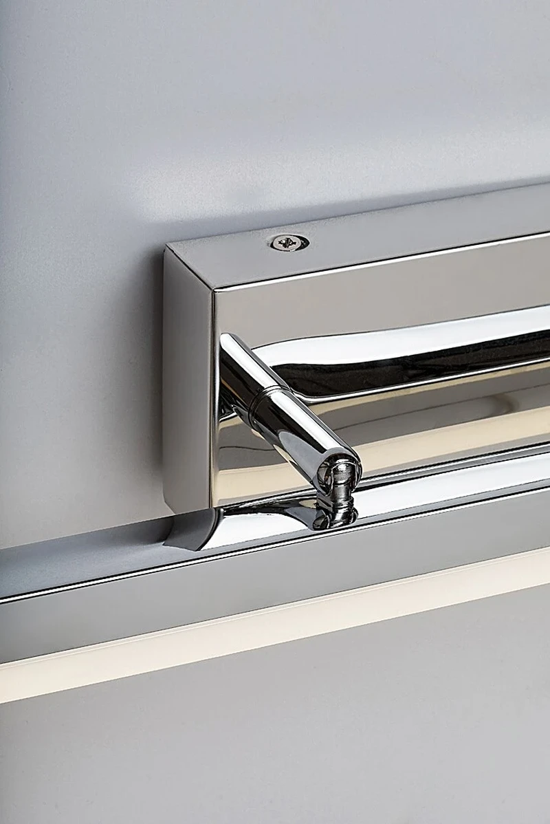 Silas – LED аплик за баня в хром с бял абажур, 627мм, 18W, 4000K, IP44