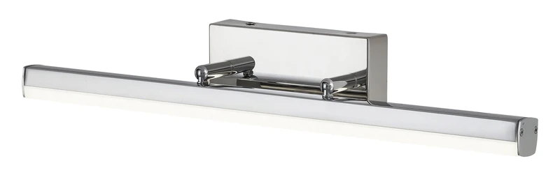 Осветление за баня Silas – LED аплик за баня в хром с бял абажур, 627мм, 18W, 4000K, IP44