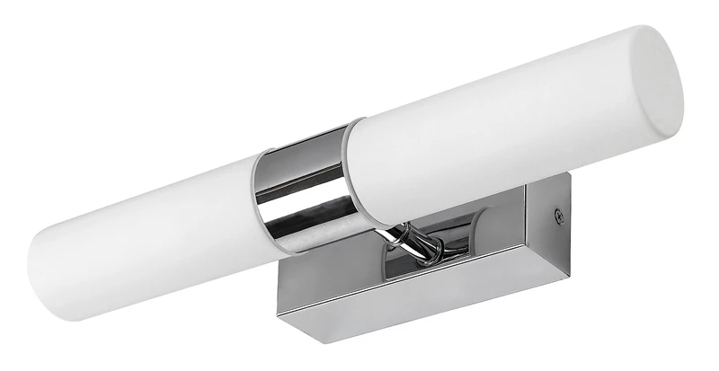 Jim – LED lighting for bathroom in chrome with white glass, 350mm, 10W, 4000K, IP44