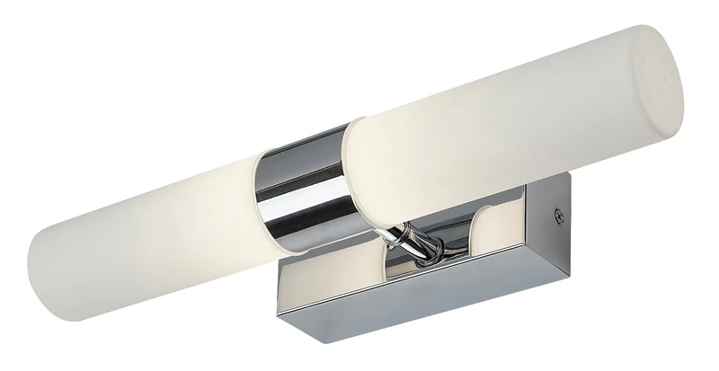 Bathroom Lighting Jim – LED lighting for bathroom in chrome with white glass, 350mm, 10W, 4000K, IP44
