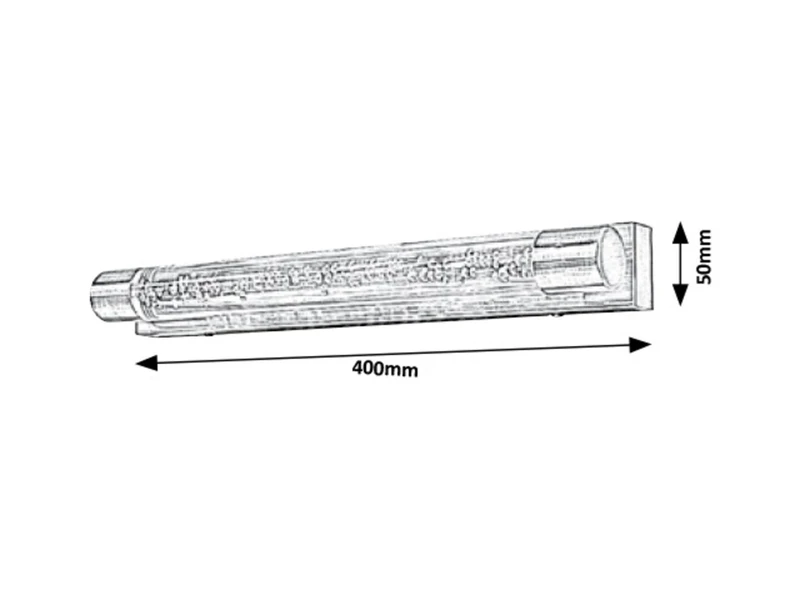 Abbey – LED wall light for bathroom in antique bronze, 400mm, 10W, 3000K, IP44