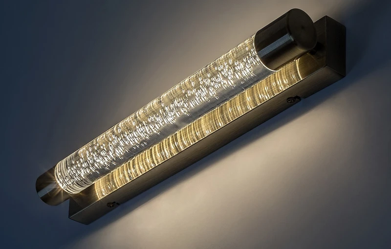 Abbey – LED wall light for bathroom in antique bronze, 400mm, 10W, 3000K, IP44