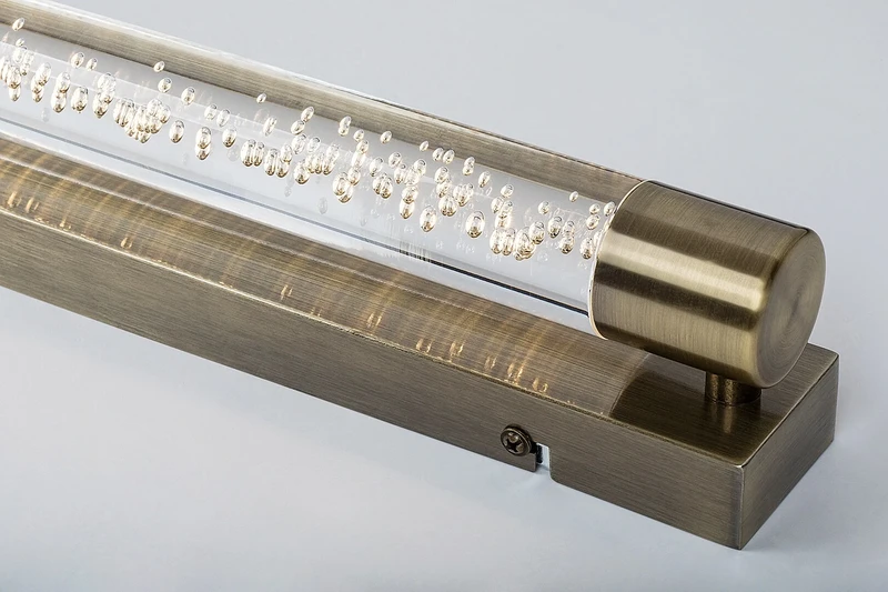 Abbey – LED wall light for bathroom in antique bronze, 400mm, 10W, 3000K, IP44