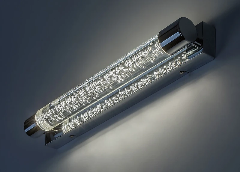 Abbey – LED wall light for bathroom in chrome, 400mm, 10W, 4000K, IP44
