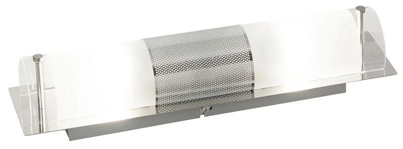 Periodic – modern wall light for bathroom in chrome with opal glass, 380mm, 2×E14, IP20