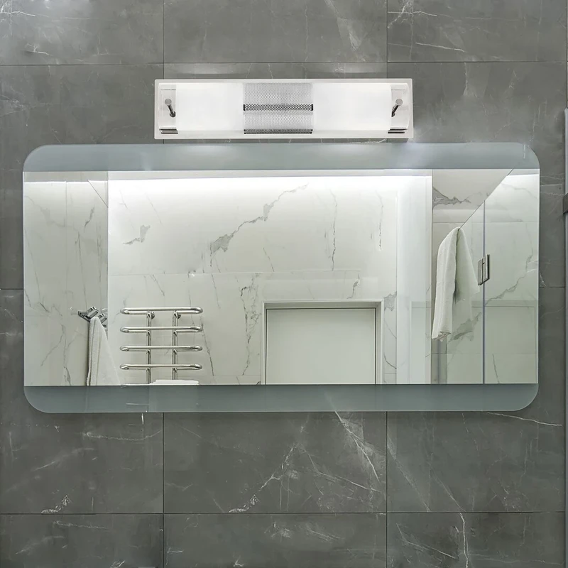 Periodic – modern wall light for bathroom in chrome with opal glass, 380mm, 2×E14, IP20
