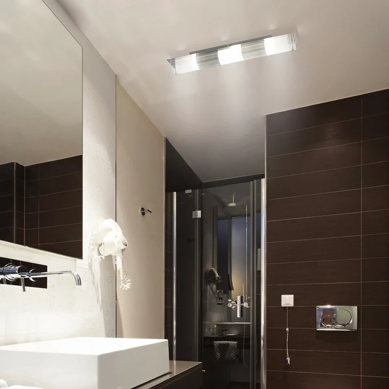 Periodic – modern wall light for bathroom in chrome, 3×E14, 580mm, IP20