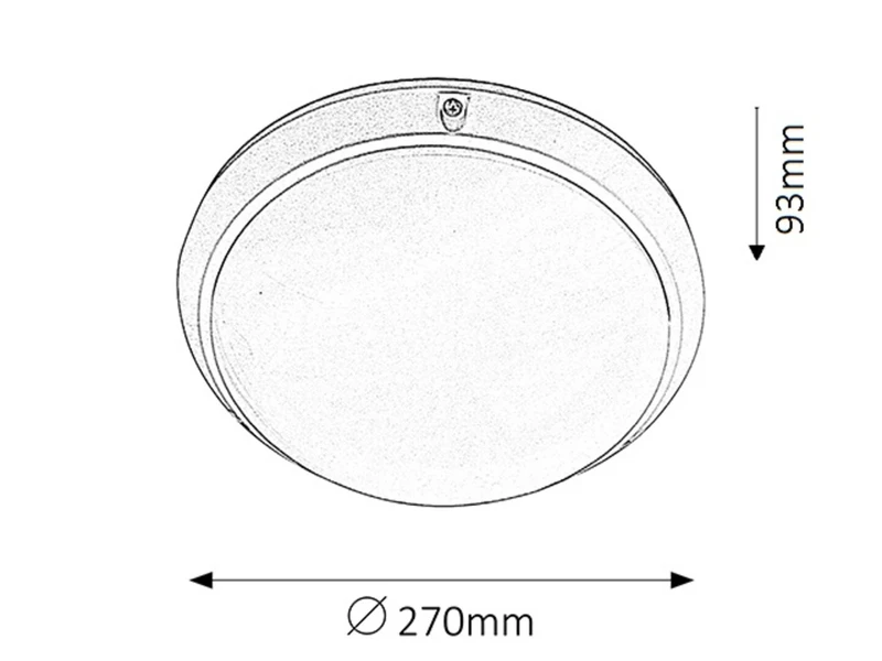 Lentil – външен плафон в бяло, Ø270мм, IP54, 1×E27