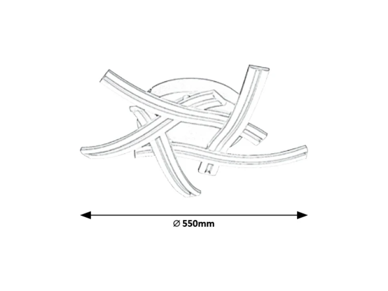 Tulio – LED плафон в бяло, Ø550мм, 60W, 3000K