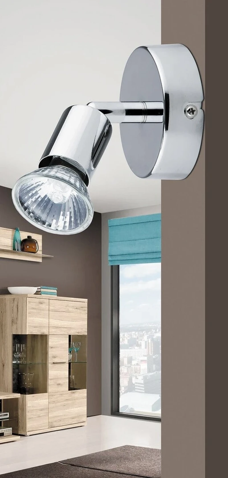 Norton – directional spotlight in chrome, GU10, 110mm, IP20