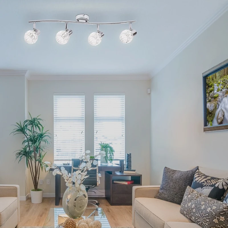 Lauren – LED спот в хром с прозрачно стъкло, 660мм, 4×E14, IP20