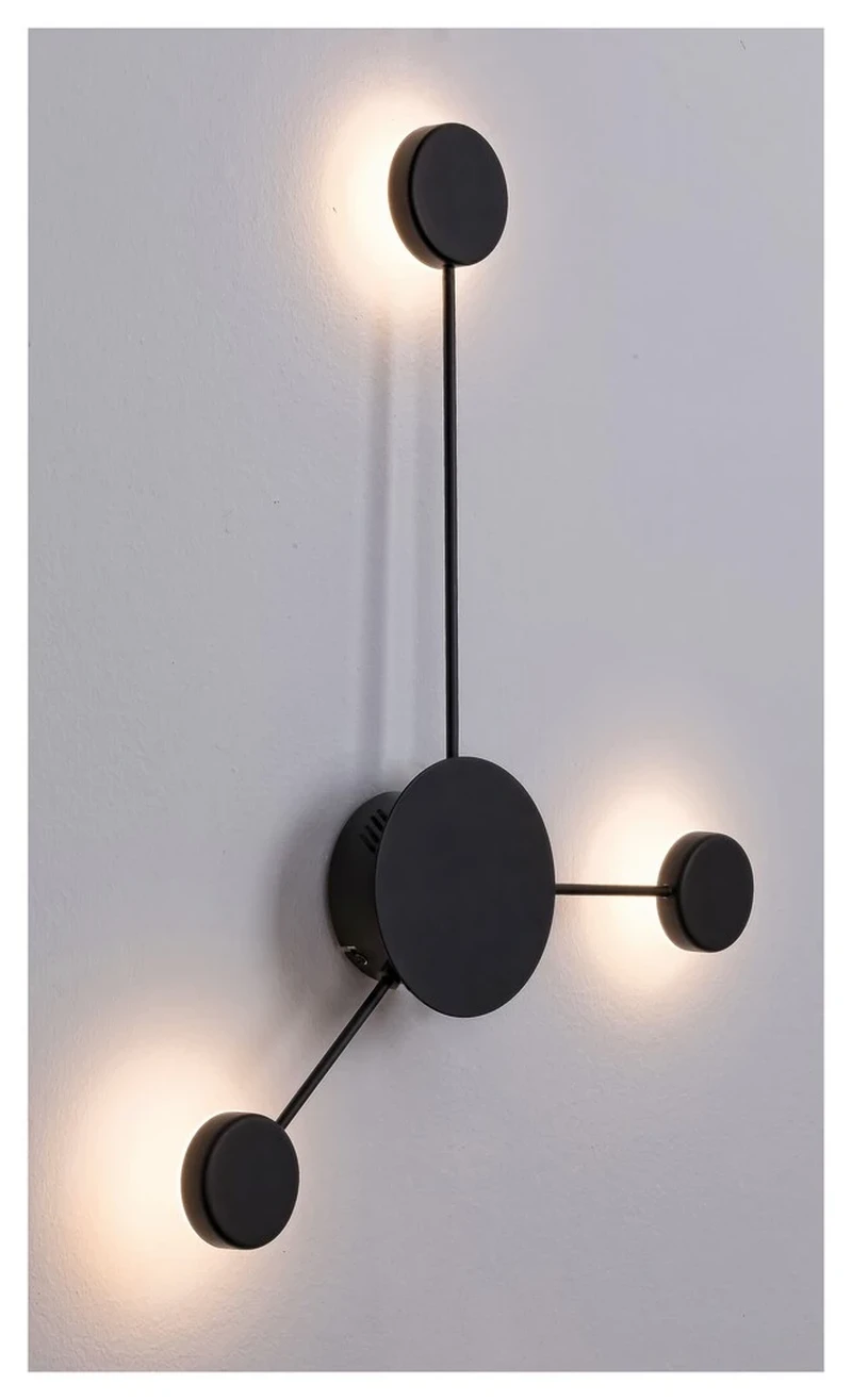 Amadeo – LED wall light in black matt, 520×690mm, 10.5W, 4000K
