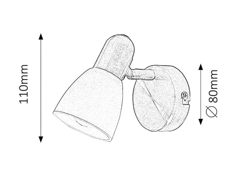 Soma – classic spotlight in bronze with white glass, 80×120mm, 1×E14, IP20