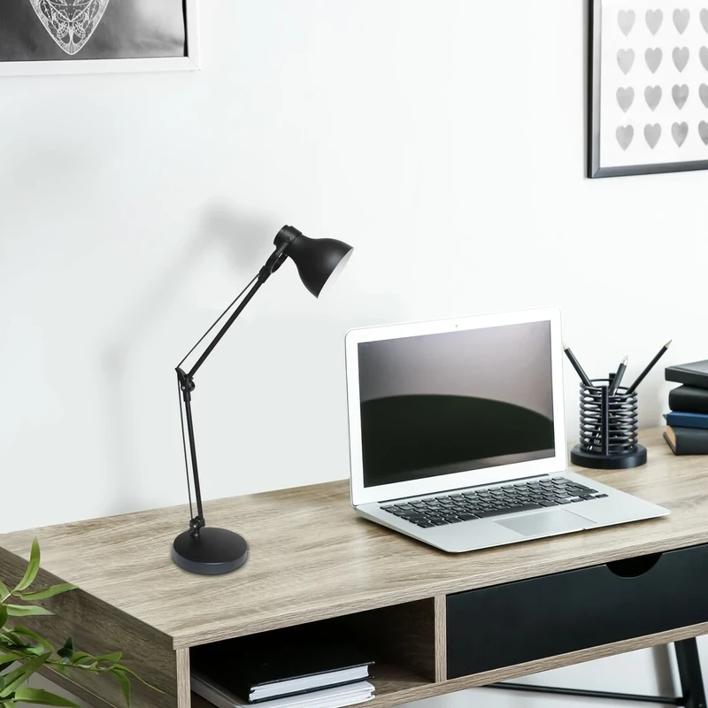 Carter – table lamp in black matt, 310×580mm, 1×E14, IP20