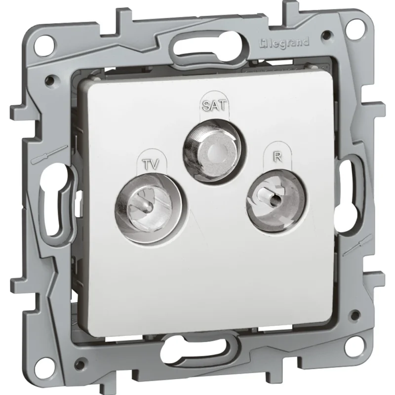 Legrand TV outlet-R-SAT circuit star shielded 2dB White - Legrand Niloe 664763