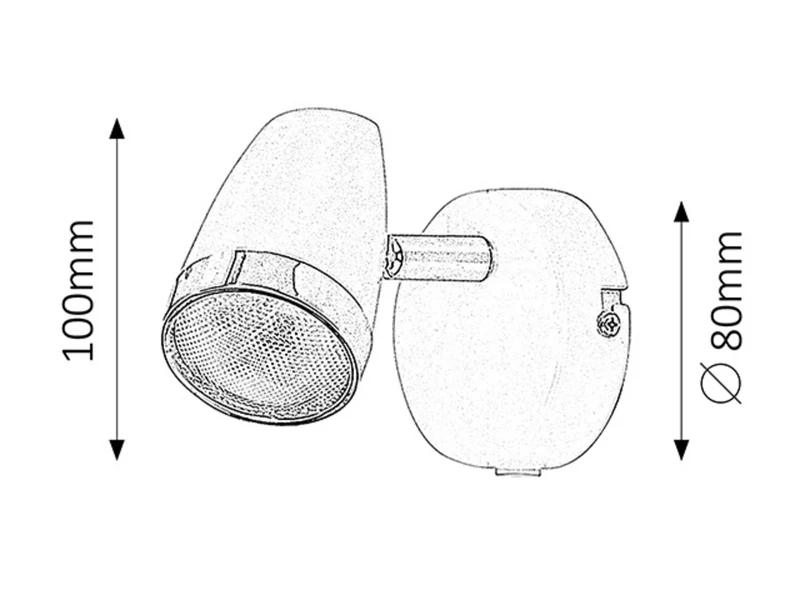 Karen – LED спот за стена в бяло с хром, 80×100мм, 4W, 3000K