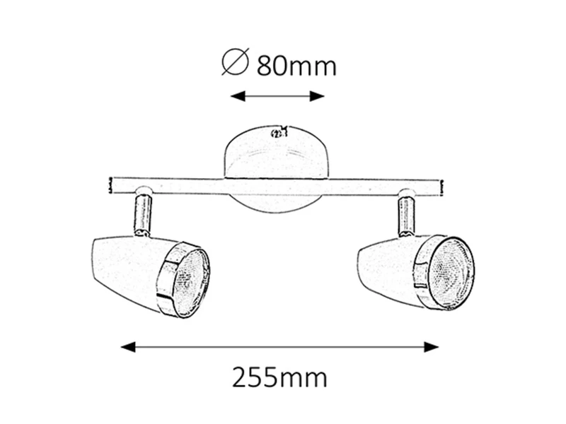 Karen – LED спот в бяло с 2 регулируеми глави, 255мм, 8W, 3000K