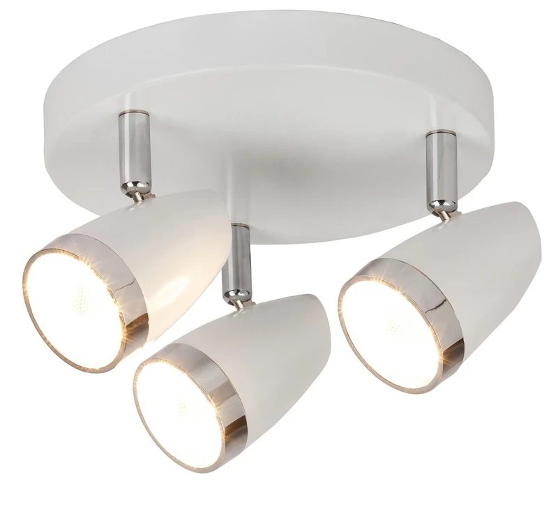 LED плафони Karen – LED спот плафон в бяло, 3 регулируеми глави, Ø190мм, 12W, 3000K