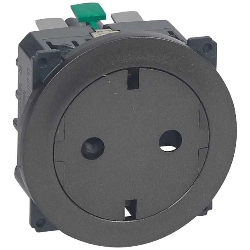 Legrand Schuko socket 2P+E flat Graphite - Legrand Celiane 67168