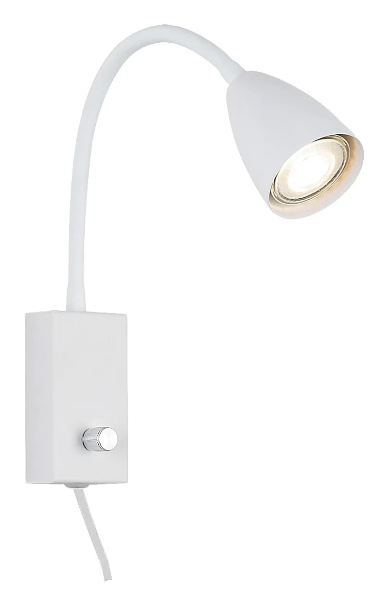 Спотове Mika – LED спот за стена в бяло, 60×260мм, 1×GU10, IP20