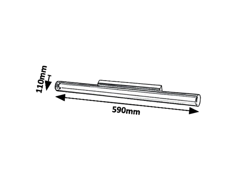 Paula – LED wall light for cabinet in chrome with clear glass, 590mm, 12W, 4000K