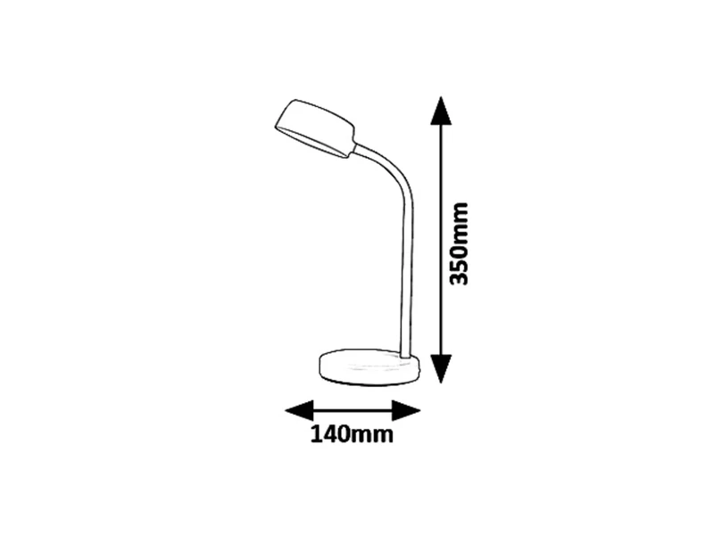 Berry – LED настолна лампа в розово, 140×350мм, 4.5W, 4000K