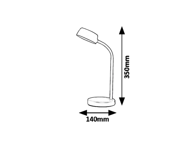 Berry – LED table lamp in blue, 140×350mm, 4.5W, 4000K