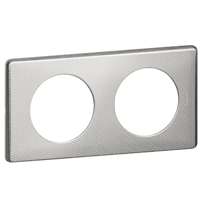 Legrand Frame 2x Alu Snake (Embroidered aluminium) - Legrand Celiane 68722