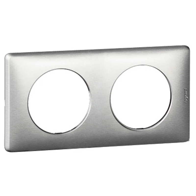 Legrand Frame 2x Titane (Titanium) - Legrand Celiane 68902